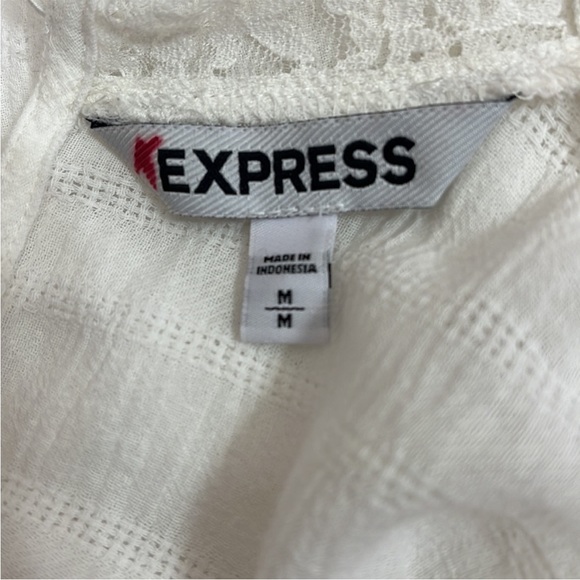 White Lace Ruffle Women's Top - Picture 10 of 14